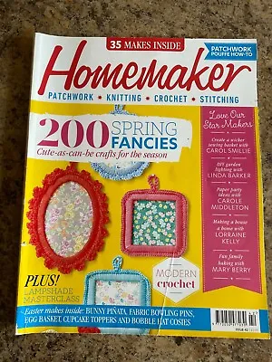 Homemaker Issue 42 200 Spring Fancies Lampshade Masterclass Knitting Patchwork • £4.99