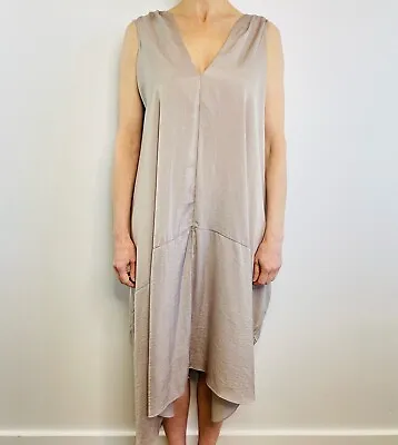 £43.52 • Buy Acne Studios Size 38 (12) Taupe Light Brown Draped Tunic Dress Designer