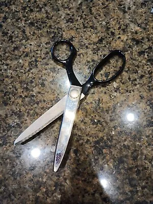 Vintage Wiss Pinking Shears CB7 Black Handles - Sharp Fabric Zigzag Scissors  • £9.40