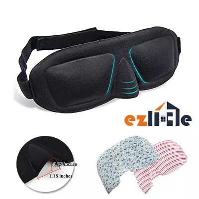 $7.99 • Buy Travel Sleep Eye Mask Soft 3D Memory Foam Padded Shade Cover Sleeping Blindfold