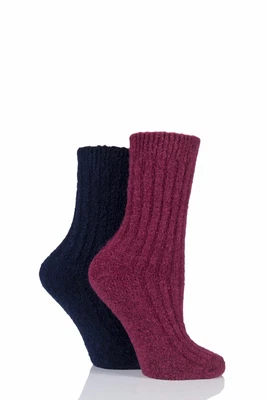£10.99 • Buy Ladies 2 Pair Elle Boucle Boot Socks