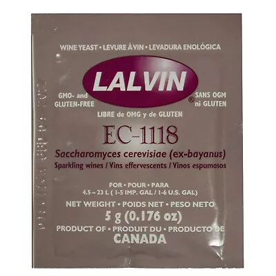 £2.11 • Buy Lalvin EC-1118 Wine Yeast Home Brew Wine Cider Champagne