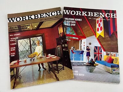 Lot Of 2 Workbench Vintage Magazines 1969 & 1971 Vacation Home Remodeling • $6.64