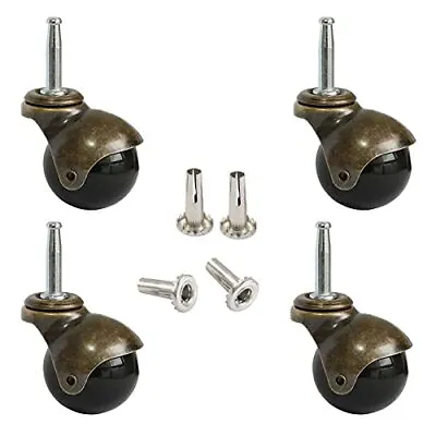 $17.85 • Buy Furniture Ball Caster Wheels Vintage Furniture Replacement Castors For Chair ...