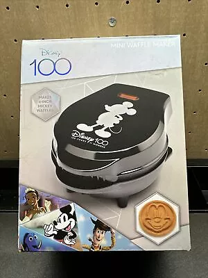 DISNEY 100 ~ Mini Waffle Maker ~ 4  MICKEY WAFFLES ~ DHA-46M ~ Non-Stick • $22.95