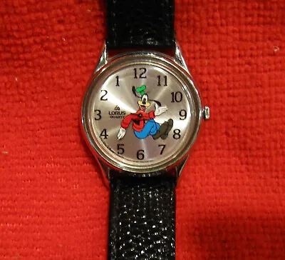 Disney BACKWARD GOOFY WATCH WORKING NICE BAND NEW BATTERY WORKING • $54.38