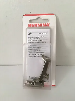 Genuine BERNINA Sewing Machine #20 Open Toe Embroidery Foot New Style Red Number • $39.95