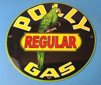 Vintage Polly Regular Gasoline Parrot Porcelain Service Station Wiltshire Sign • $135.47