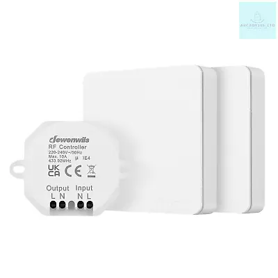 DEWENWILS Wireless Light Switch Kit Remote Control Light Switch For Lamp 30M 2 • £20.69