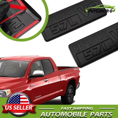 2x Fender I-Force 5.7L V8 Overlay Emblem Badges Matte Black For 2014-2021 TUNDRA • $23.99