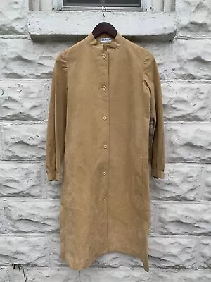 Vintage 1970’s Halston Ultra Suede Midi Dress Women’s Brown Button Front Causal • $350