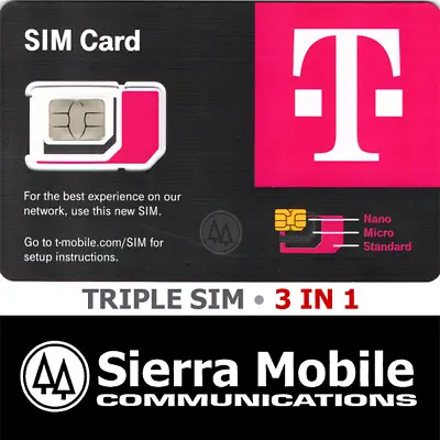 T-MOBILE Triple SIM R15  3 IN 1  NANO 5G LTE • USPS TRACKING • USE BY OCT 2026 • $7.95