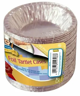 £7.99 • Buy 64 X NEW SMALL DEEP FOIL PIE DISHES FRUIT CAKE CASES TIN ROUND DISH BAKING