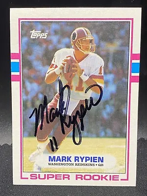 Mark Rypien Signed Redskins Nfl Card Coa (f25) • $7.15