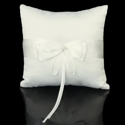 10 *10cm Ring Bearer Pillow Wedding White The Bride Flower Girl • £7.53