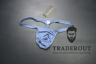 N2N Bodywear Men Denim Blue Guardian Rayon Micro Thong G-string Underwear M L XL • $36