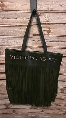 Victoria's Secret Black Fringe Tote Bag • $18