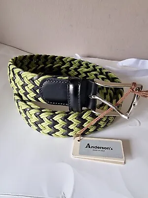 £45 • Buy Anderson’s Belt Weaved Leather Plaited ~ Mens  - TAGS 40UK - 100EU NWT