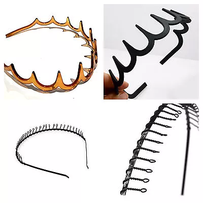 £2.20 • Buy Wire & Plastic Toothed Zig Zag Alice Hair Band Headband Sports Ladies Mens