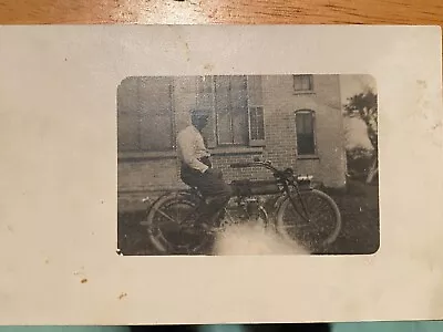 Vintage 1900s Photo Postcard Indian Motorcycle Harley With Accessories - Unused • $19.99