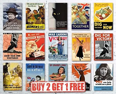 A4 Vintage Top Quality Allied WW2 World War II Propaganda Military Posters Print • $4.74
