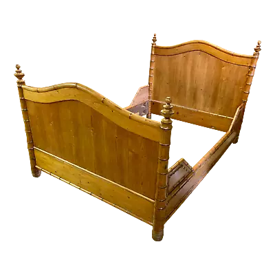 19th Century French Faux Bamboo Bed • $1995