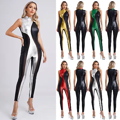 Women Leotard Adult Catsuits Dancing Costume Bodystocking Jumpsuits Full Body • £29.03