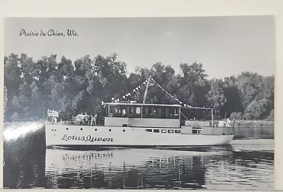 RPPC MV LOTUS QUEEN Excursion Boat @1950 Mississippi River Prairie Du Chien WI • $22