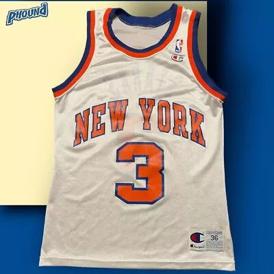 John Starks New York Knicks Champion NBA Basketball Jersey Vintage Retro Size 36 • $84.99