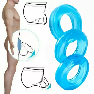 High 3Pcs Transparent Elastic Soft Thong C-strap Ring Circle Men Sexy Underwear • $8.75