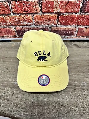 UCLA Champion Yellow Hat Blue UCLA & Bear Embroidered Adjustable Women New NWT • $18.99