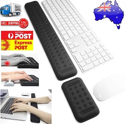 $27.79 • Buy Keyboard And Mouse Wrist Rest Pad Set Memory Foam Ergonomic Hand Palm Support 