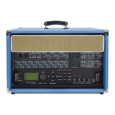 Sound Town Vintage 6U Amp Rack Case 12.5  Depth Beau Blue (STVRC-6BL) • $169.99