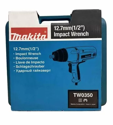 Makita 3.5amp Square Drive Impact Wrench W/ Detent Pin Anvil TW0350 Blue 120volt • $139.95