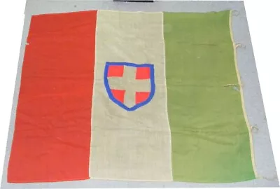 AUSTRALIA 1939 Italian National Tricolour Flag With Savoy Shield To Centre. • $465.49