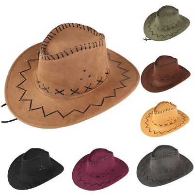 UK Unisex Adult West Cowboy Hat Mongolian Hat Fashion Grassland Sunshade Cap New • $9.89
