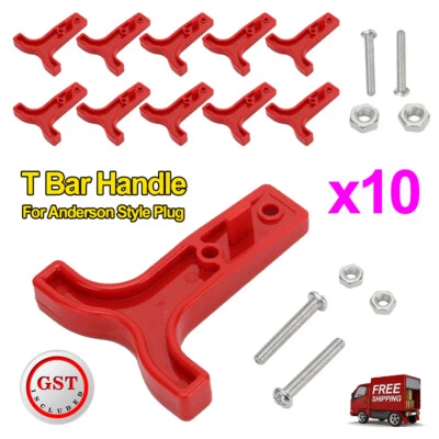 $11.96 • Buy 10PCS Red T Bar Handle For Anderson Style Plug Connectors Tool 50AMP 12-24v 6AWG