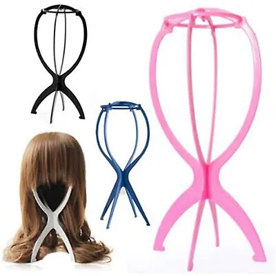 3Pcs Wig Display Stand Mannequin Head Hat Cap Hair Holder Foldable Stable Tool • $10.99