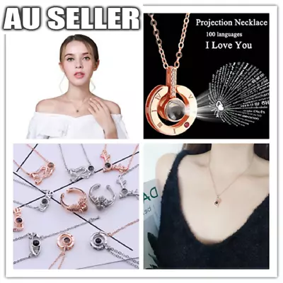 I LOVE YOU In 100 Language Pendant Necklace For Memory LOVE 9 Styles Lady Gift   • $3.99