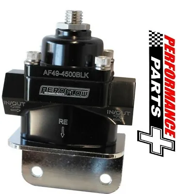 Aeroflow Billet Bypass Fuel Pressure Regulator 4.5-9psi Adjustable AF49-4500BLK • $109