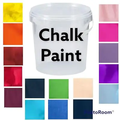 £16.95 • Buy 1000 Ml Chalk Coloured Paint Matt Wall Furniture Chic Shabby Vintage Chalky