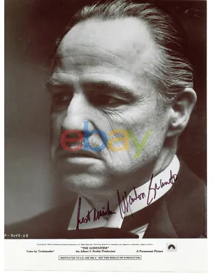 MARLON BRANDO Autographed Photo Signed As The The Godfather Reprint • $19.95