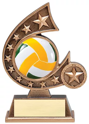 Great Volleyball Trophy Award About 5.75  High W/ Engraving Stars All Around • $9.50