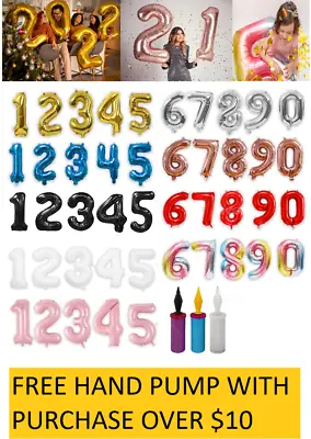 40 Inch Large Number Balloon Foil Mylar Celebration Party Birthday Wedding Baby • $5.95