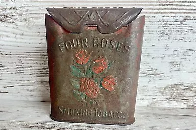 Vintage Early 20th Century Tobacco/Bourbon Advertising Pocket Tin Four Roses • $74.99