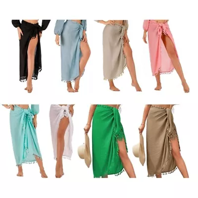 Womens Swimsuit Sarong Wraps Skirt Beach Cover Up Bathing Suit Bikini Cover-Ups • $24.52