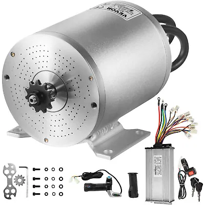 VEVOR 48V 2000W Brushless Motor Kit With Controller Grip Key And 3 Speed Shifter • $112.99