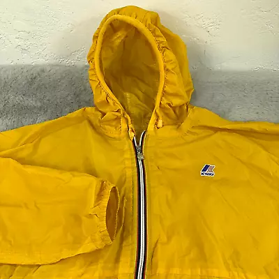 K Way Jacket Mens Large Yellow Windbreaker Raincoat Packable Le Vrai 3.0 Hi Vis • $36.11