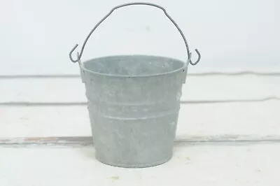 Small Size #4 Vintage Bucket Galvanized Bucket Galvanized Metal Pail Galvanized  • $24