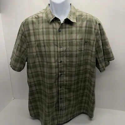 5.11 Tactical Shirt Button Up Shirt S/S Men’s XL Snap Ons Plaid Green Outdoors • $18.90